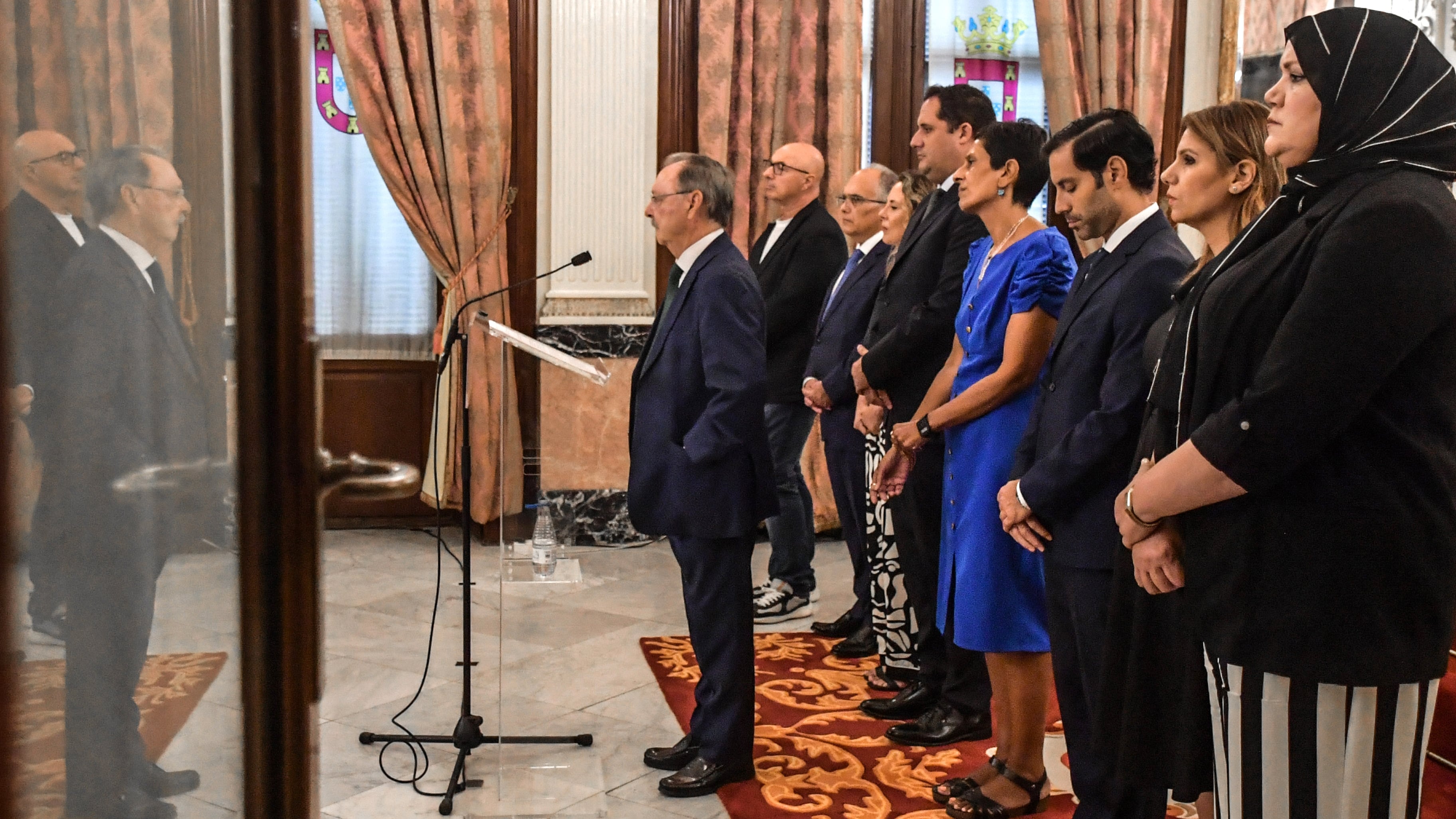 El presidente de Ceuta, Juan Jesús Vivas, en su comparecencia extraordinaria de este lunes. 
