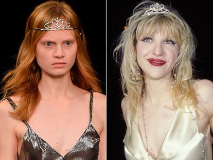 La ‘tiara grunge’, el homenaje de Slimane a Courtney Love