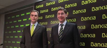 Jos&eacute; Sevilla, consejero delegado de Bankia, y Jos&eacute; Ignacio Goirigolzarri, presidente de la entidad. 