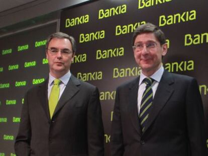 Jos&eacute; Sevilla, consejero delegado de Bankia, y Jos&eacute; Ignacio Goirigolzarri, presidente de la entidad. 