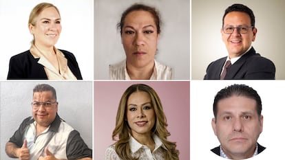 Silvia Delgado, Carmen Alejandra Lozano Maya, Sergio Díaz, Héctor Ulises Orduña, Tania Gisela Contreras y Jaime Vladimir Cisneros de la Cruz.