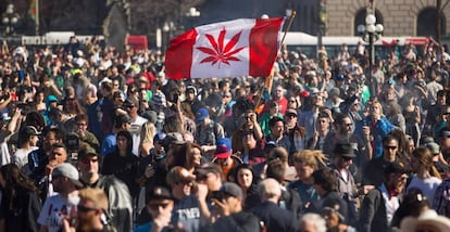 Manifestació per la legalització de la marihuana al Canadà.