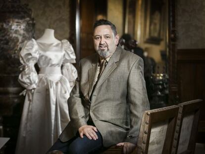 Josep Casamartina i Parassols director y vicepresidente de la fundaci&oacute;n Antoni Montpalau en el Circulo del Liceu en un homenaje a Manuel Pertegaz.