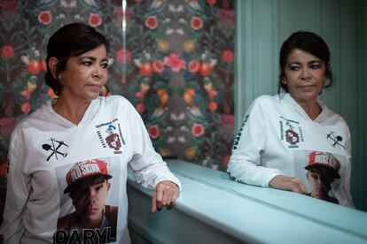 Alma Lilia Tapia, madre del joven desaparecido Daryl Gómez, durante la presentación del libro 'Recetario de la memoria', en Ciudad de México, el pasado 18 de abril.