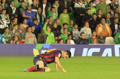 Messi cae lesionado en el minuto 21