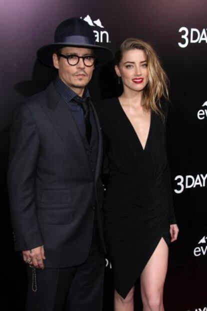 Johnny Depp y Amber Heard, en mayo de 2016 en Los Ángeles, California.