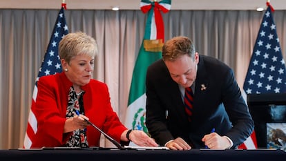 Alicia Barcena Ibarra y Lee Zeldin