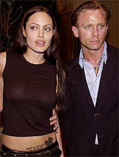 Angelina Jolie y Daniel Craig, en el estreno de <i>Tomb Raider</I>.