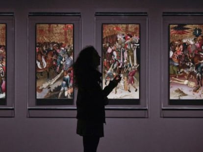 Las cuatro tablas de Bernat Martorell que se exhiben en el Louvre.