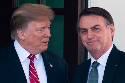 El expresidente de EE UU, Donald Trump, y el mandatario de Brasil, Jair Bolsonaro, en una imagen de marzo pasado.