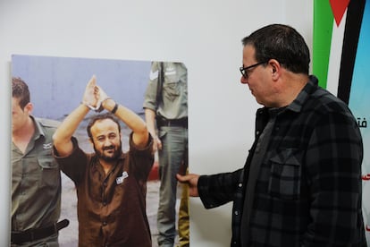 Abdelfatah Doleh,  antiguo compañero de celda de Marwan Barghouti y portavoz de una sección de Fatah, el 5 de marzo en Ramala. 