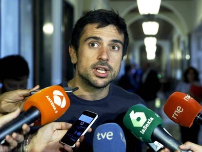 El portavoz de Unidos Podemos en el Senado, Ramón Espinar.