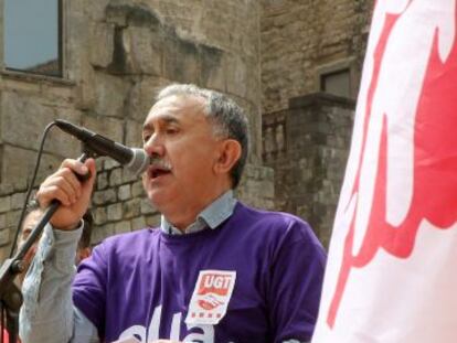 El secretario general de UGT en Cataluña, Josep Maria Álvarez