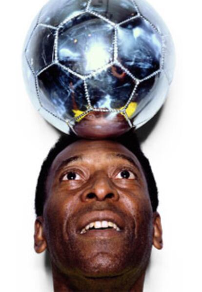 Edson Arantes Do Nascimento, <i>Pelé</i>, fotografiado por Marc Quinn. Desde que se retiró a finales de los 70 sólo Cruyff y Maradona han osado hacer sombra a O&#39;Rei.