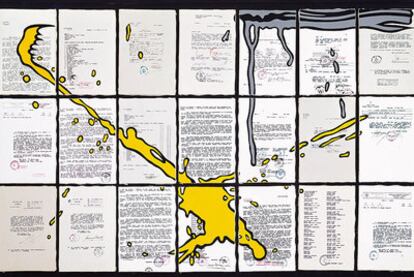 <i>Tamaño folio</i> (1975), obra del Equipo Crónica de la colección Helga de Alvear.