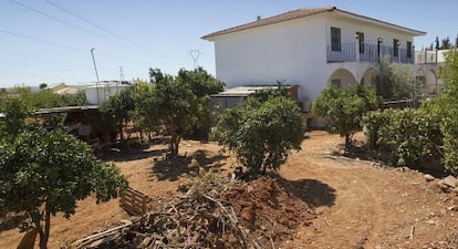 Lugar donde José Bretón, padre de los pequeños Ruth y José, hizo la hoguera en la finca de Las Quemadillas (Córdoba).