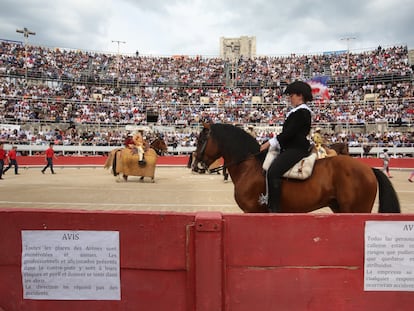 Tarde de toros en el anfiteatro romano de Arles.