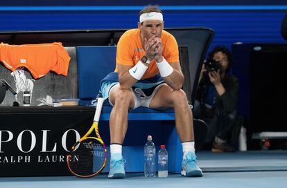 Nadal, durante el partido contra McDonald en Australia el pasado 18 de enero.