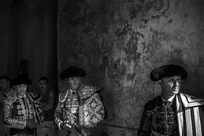 José Tomás en el patio de cuadrillas de Jerez de la Frontera en 2009. Tarde de cuatro orejas.