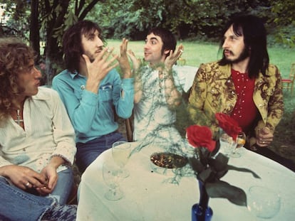 The Who el 15 de juliol del 1971 a Surrey, Anglaterra. D'esquerra a dreta: Roger Daltrey, Pete Townshend, Keith Moon i John Entwistle.