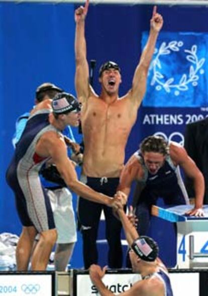 Vanderkaay, Phelps, Klete y Lochte, eufóricos tras su victoria en el relevo 4x200.