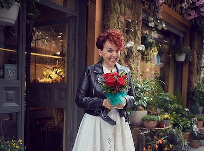 Silvia Nanclares, el día de su boda en Madrid, en 2022. 