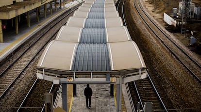 En la imagen, vista de la estación de cercanías de Santa Eugenia (Madrid).