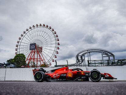 Carlos Sainz, en un entrenamiento en el circuito de Suzuka.