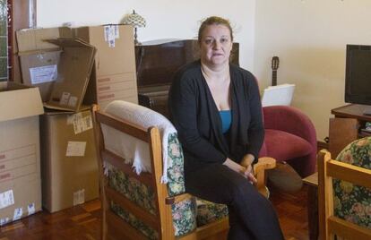 Analía Melón, en la vivienda que tiene que abandonar