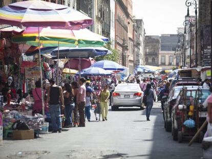 Una calle del Centro Histórico de México DF.