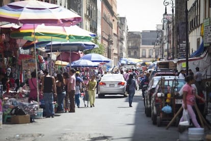 Una calle del Centro Histórico de México DF.