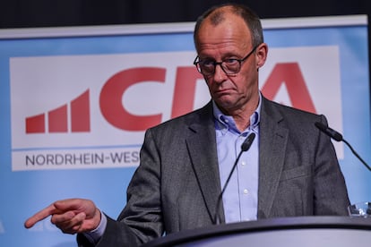 El jefe de la CDU, Friedrich Merz, en Bochum (Alemania), el 13 de enero.