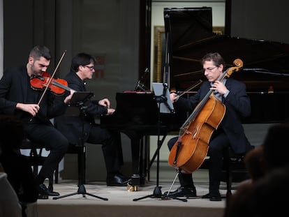 Concierto del Trío Arbós, en la Fundación BBVA, en su 25 aniversario.