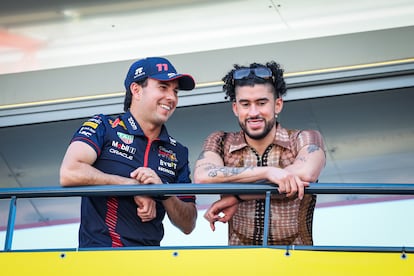 Sergio 'Checo' Pérez y Bad Bunny