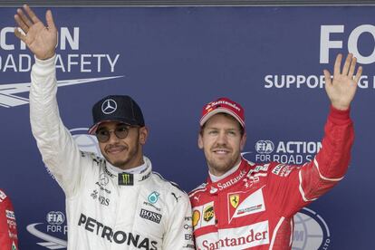 Hamilton y Vettel, en Silverstone.