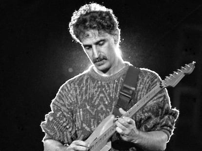 Frank Zappa, en un concierto en Madrid en 1988