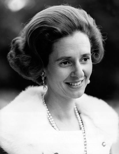 Un retrato de la reina Fabiola de Bélgica, sin fecha. Nacida en Madrid el 11 de junio de 1928, Fabiola de Mora y Aragón, fallecida hoy en Bruselas a los 86 años, fue reina consorte de los belgas durante más de 30 años.