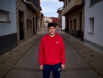 Mohamed Amin Laanaya, de 19 años, en Arguedas (Navarra).