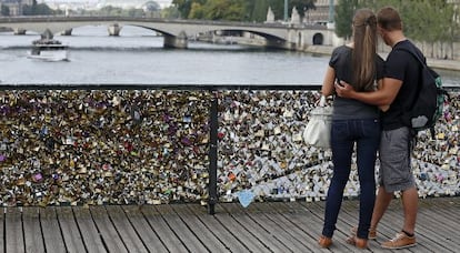 El Pont des Arts de Par&iacute;s.