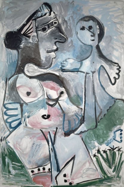 'Venus y Amor' ('Vénus et l’Amour'). Óleo sobre lienzo, 195 x 130 cm. 9 de junio de 1967. Kunstmuseum Basel, regalo del artista al cantón Ciudad de Basilea; depósito permanente de los ciudadanos de Basilea, 1967.
