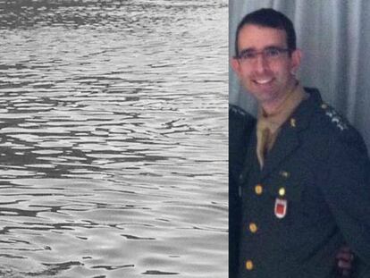 Botelho na foto em que se exibia como Balta, no Tinder e, à direita, vestido com traje militar.