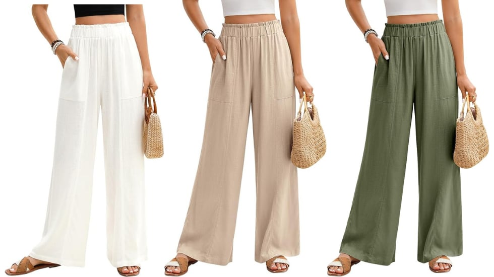 Pantalón de lino para mujer.