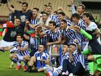 Sevilla 03/04/21. Estadio de La Cartuja, final de la Copa de Rey entre el Athletic Club de Bilbao y la Real Sociedad. la Real campeona
Foto.ALEJANDRO RUESGA