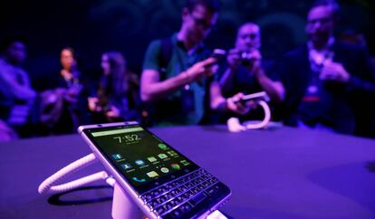 El BlackBerry Key One, modelo presentado en el pasado Mobile World Congress en Barcelona. 