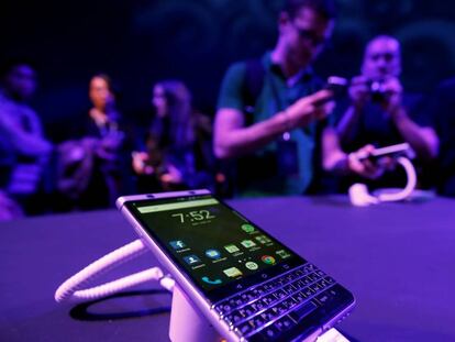 El BlackBerry Key One, modelo presentado en el pasado Mobile World Congress en Barcelona. &nbsp;