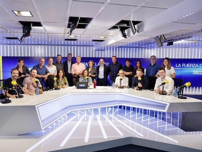 El equipo de Cadena SER, este lunes en la presentación de la temporada 2022-2023 de la emisora