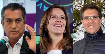 El Bronco, Margarita Zavala y Armando Ríos Piter.