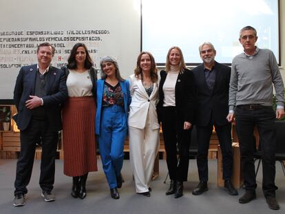 Daniel Truran (Ethical Business Building the Future), Isabelle Le Galo (Fundación Daniel y Nina Carasso), Claudina Caramuti (CANVAS), Isabel López (CANVAS), Rosario Sierra (Linkedin), Antonio González (IH Madrid) y Eduardo Madina (Harmon).