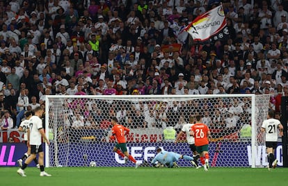 Cristiano Ronaldo celebra su gol ante Alemania.