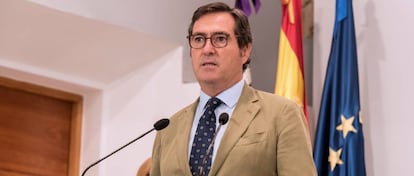 El presidente de la CEOE, Antonio Garamendi. EFE.